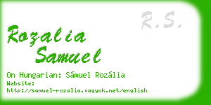 rozalia samuel business card